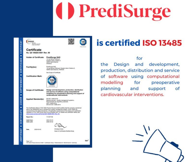 Predisurge has been certified ISO 13485:2016 by TÜV SÜD!